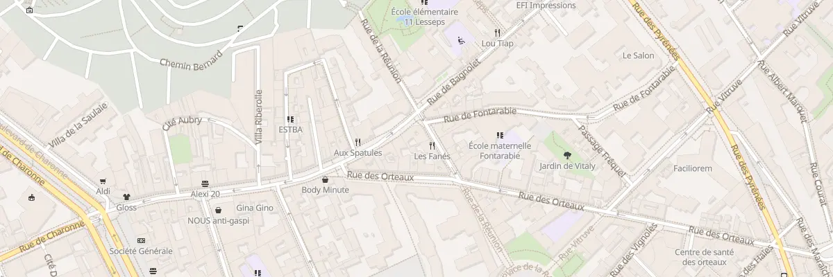 Plan du 56 Rue de Bagnolet à Paris 20e Arrondissement