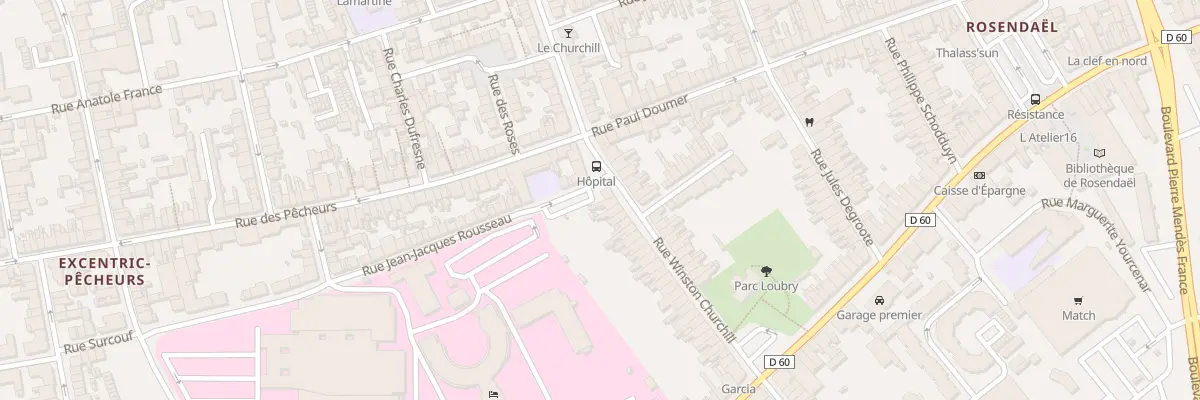 Plan du 80 Rue Jean-Jacques Rousseau à Dunkerque