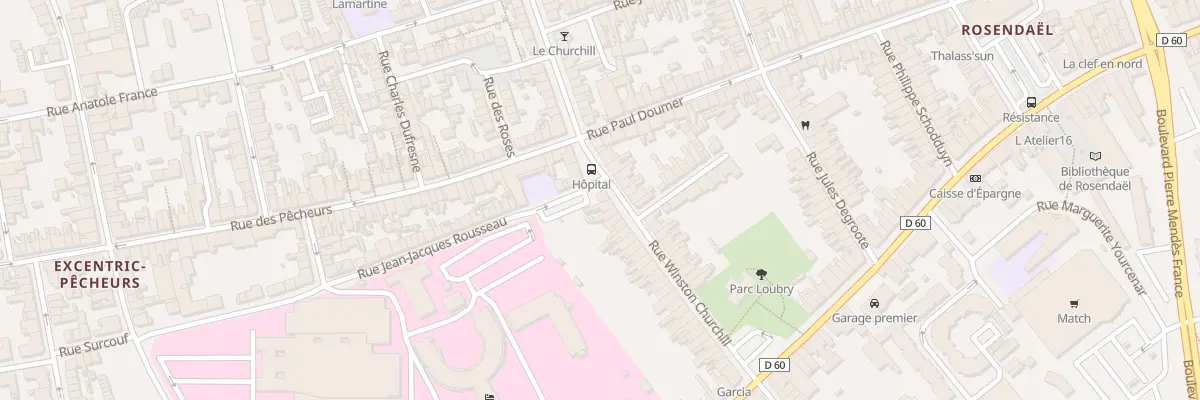 Plan du 80 Rue Jean-Jacques Rousseau à Dunkerque