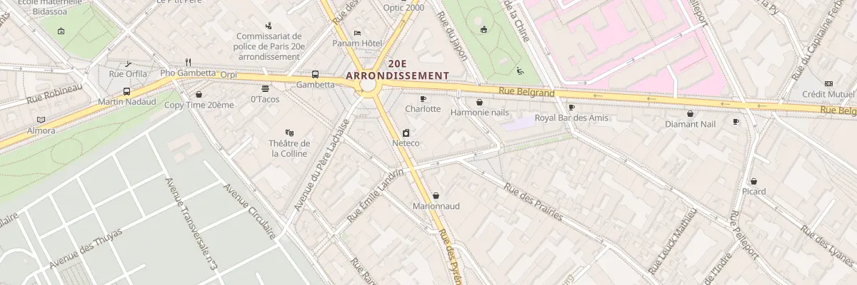 Plan du 200 Rue des Pyrénées à Paris 20e Arrondissement