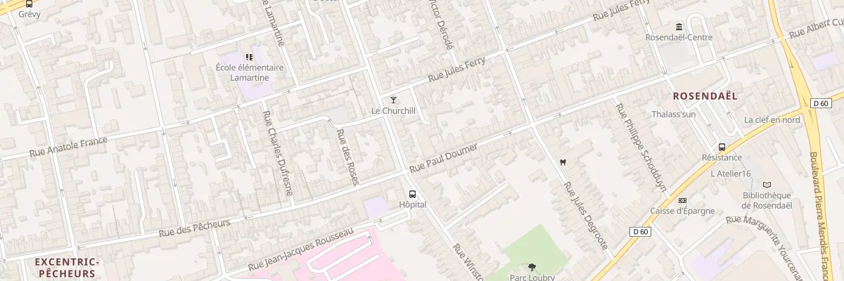 Plan du 1 Rue Paul Doumer à Dunkerque