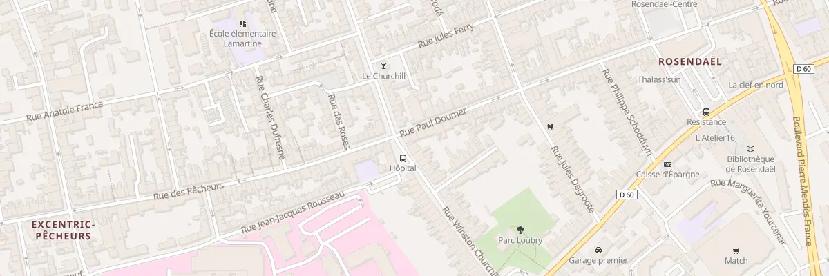 Plan du 4 Rue Paul Doumer à Dunkerque