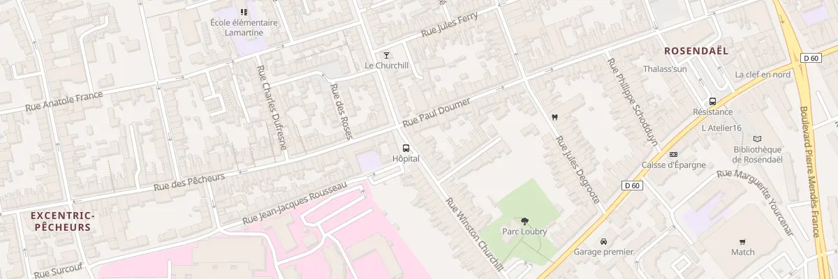 Plan du 206 Rue Winston Churchill à Dunkerque