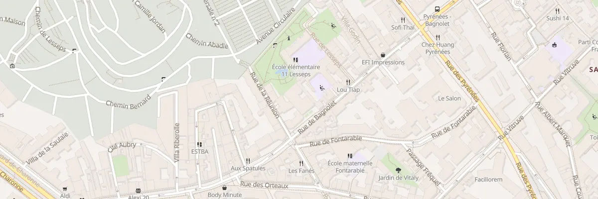 Plan du 71 Rue de Bagnolet à Paris 20e Arrondissement