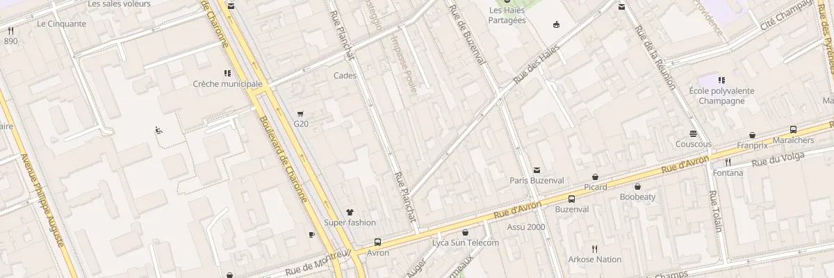 Plan du 5B Rue des Haies à Paris 20e Arrondissement