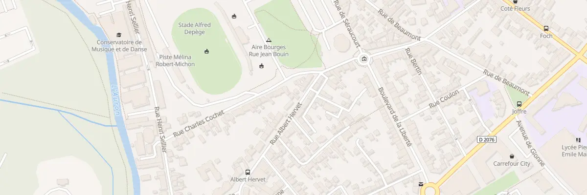 Plan du 10 Rue Albert Hervet à Bourges