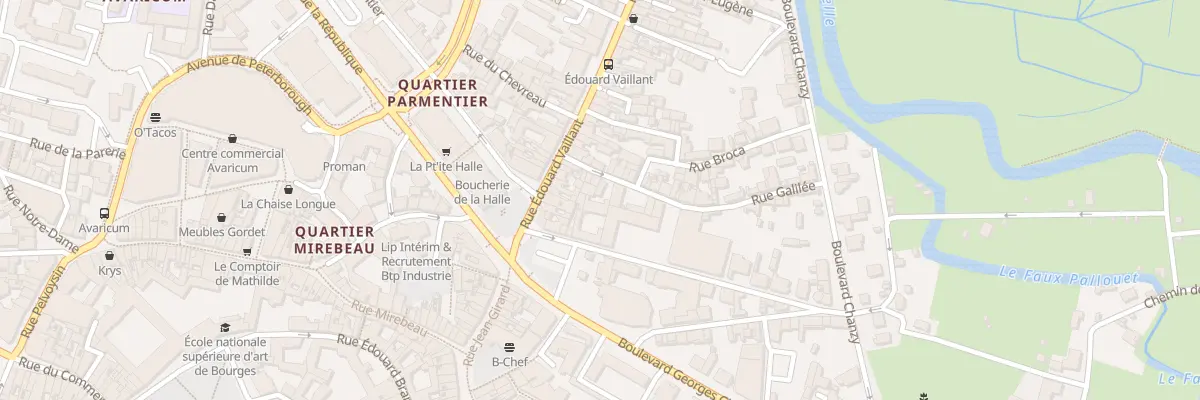 Plan du 6 Rue Galilée à Bourges
