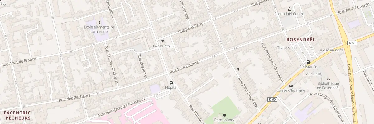 Plan du 7 Rue Paul Doumer à Dunkerque