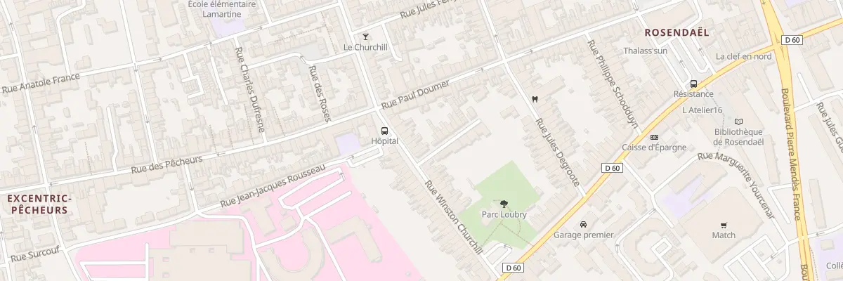 Plan du 166 Rue Winston Churchill à Dunkerque