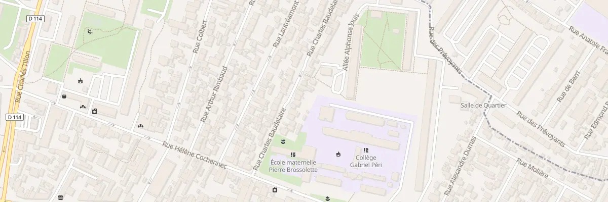 Plan du 28 Rue Charles Baudelaire à Aubervilliers