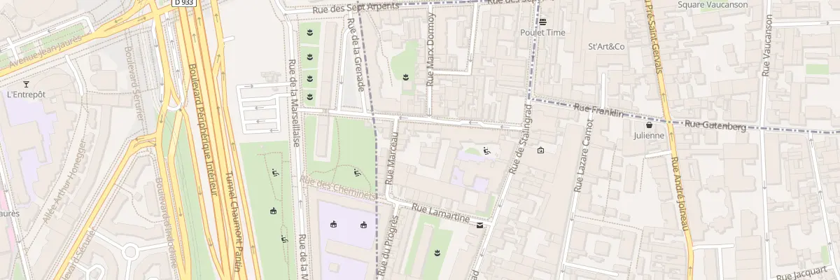 Plan du 3 Rue Marceau au Pré-Saint-Gervais