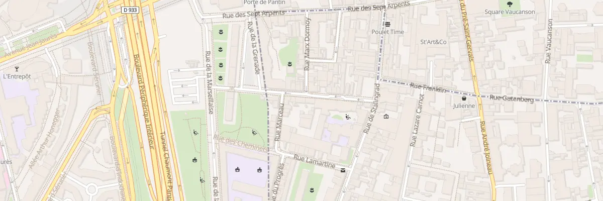 Plan du 9 Rue Béranger au Pré-Saint-Gervais
