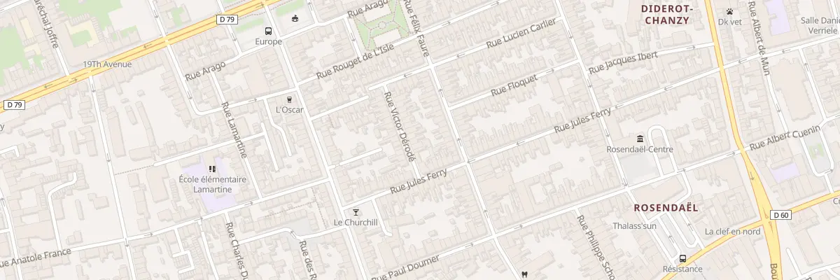Plan du 9 Rue Victor Derode à Dunkerque