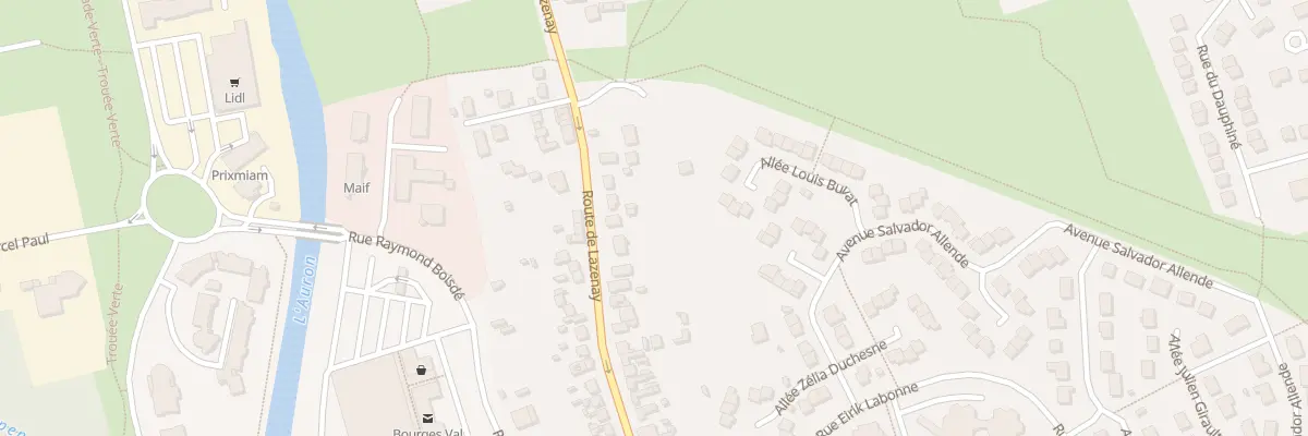 Plan du 95 Rue de Lazenay à Bourges