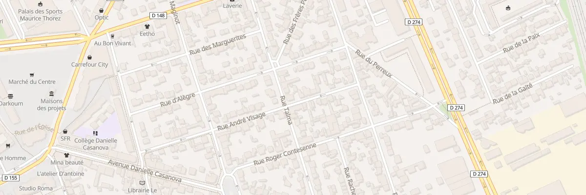 Plan du 16 Rue André Visage à Vitry-sur-Seine