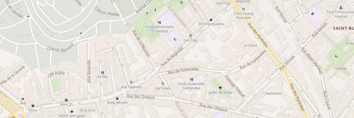 Plan du 66 Rue de Bagnolet à Paris 20e Arrondissement