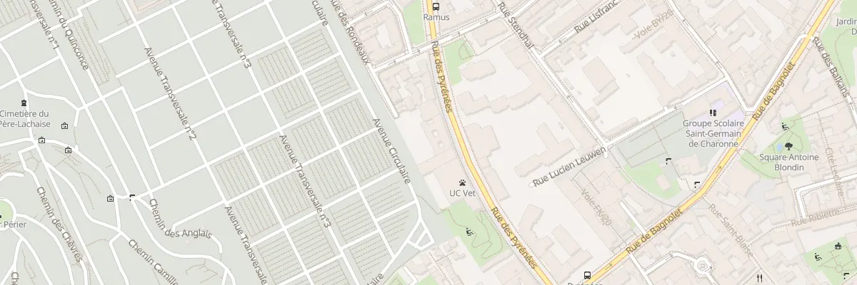 Plan du 181 Rue des Pyrénées à Paris 20e Arrondissement