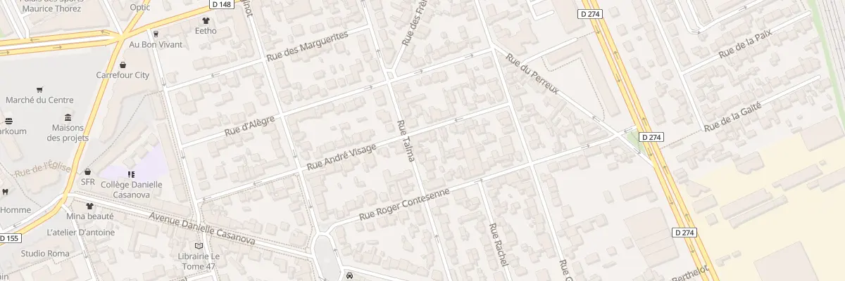 Plan du 17 Rue André Visage à Vitry-sur-Seine