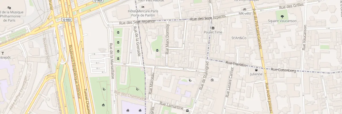 Plan du 5 Rue Marx Dormoy au Pré-Saint-Gervais