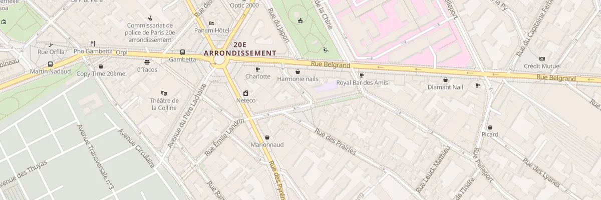 Plan du 28 Rue de la Cr des Noues à Paris 20e Arrondissement
