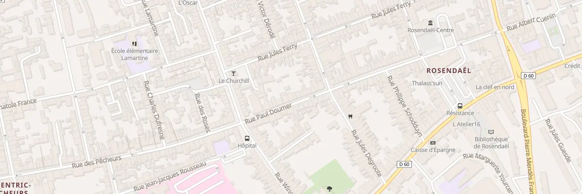 Plan du 15 Rue Paul Doumer à Dunkerque