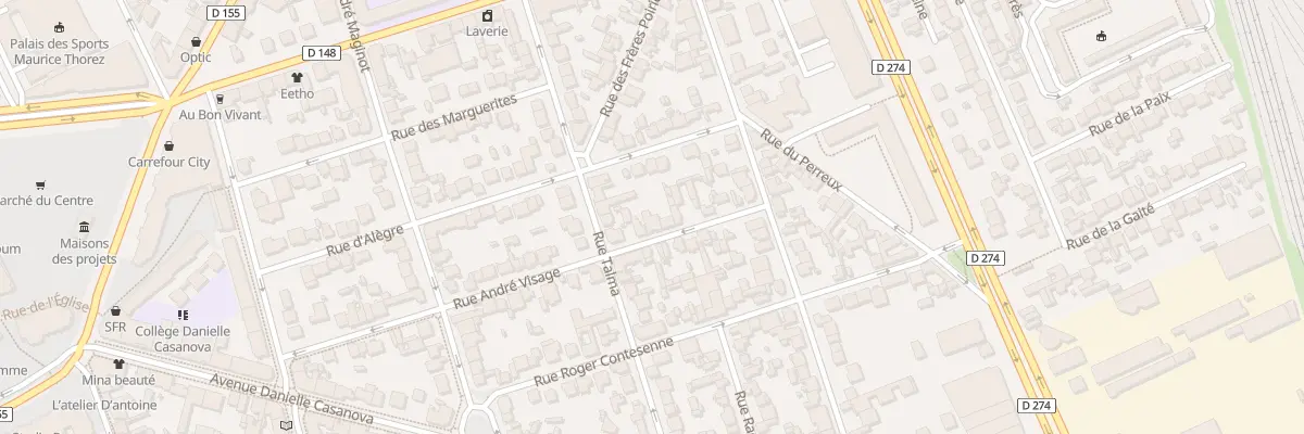 Plan du 12 Rue André Visage à Vitry-sur-Seine