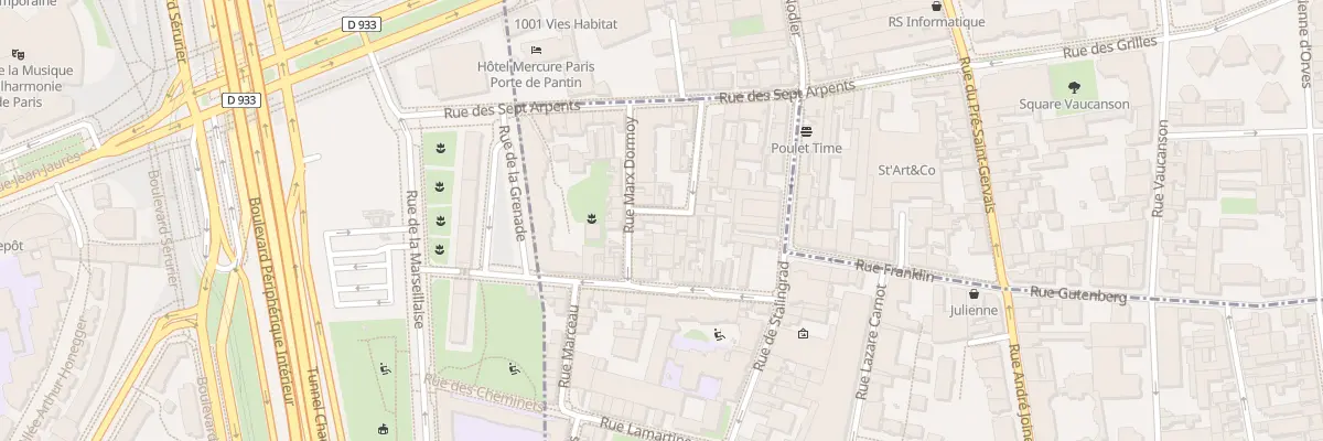 Plan du 17 Rue J Baptiste Clement au Pré-Saint-Gervais