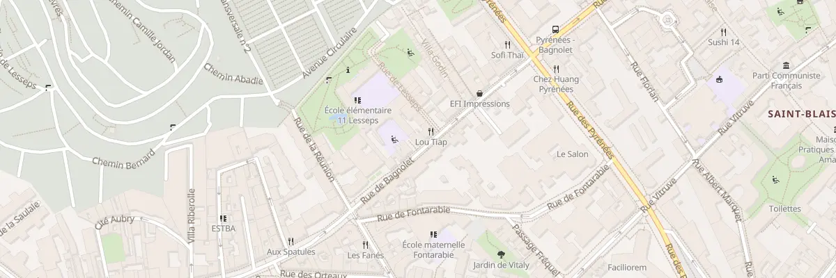 Plan du 79 Rue de Bagnolet à Paris 20e Arrondissement
