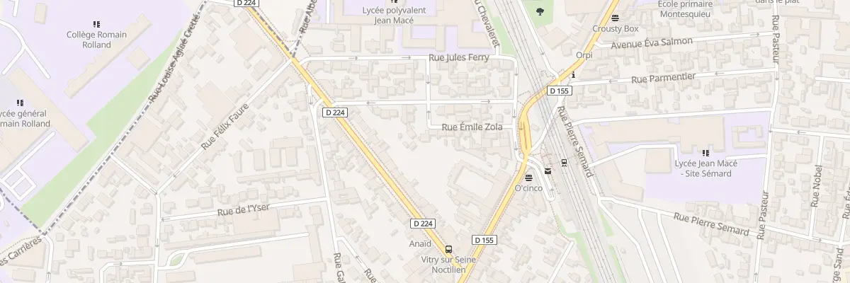 Plan du 17 Rue Emile Zola à Vitry-sur-Seine