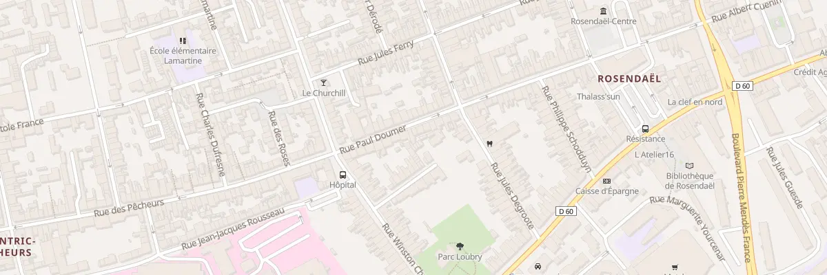 Plan du 20 Rue Paul Doumer à Dunkerque