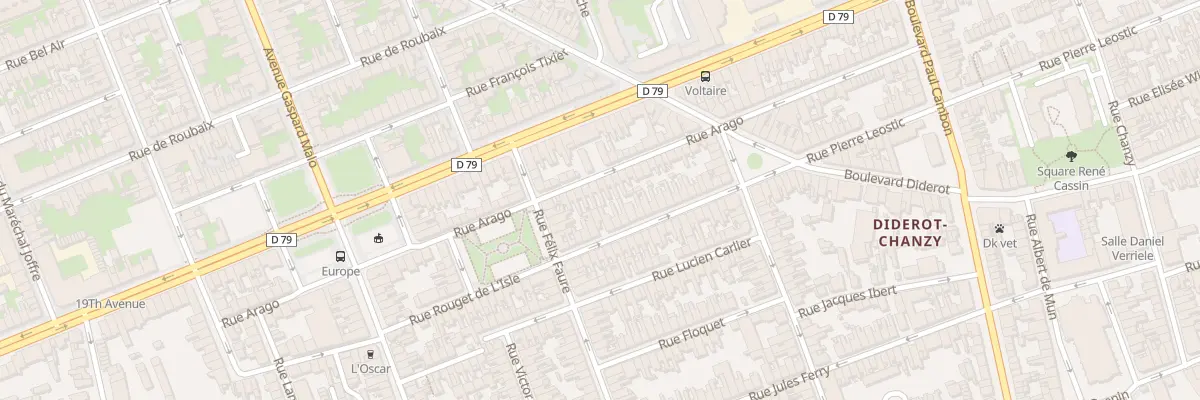 Plan du 296 Rue Arago à Dunkerque