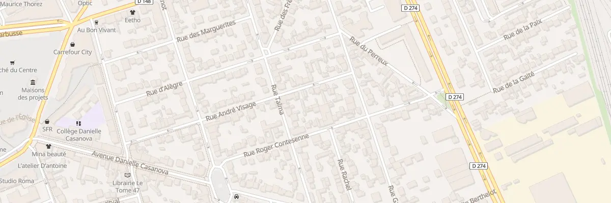 Plan du 13 Rue André Visage à Vitry-sur-Seine