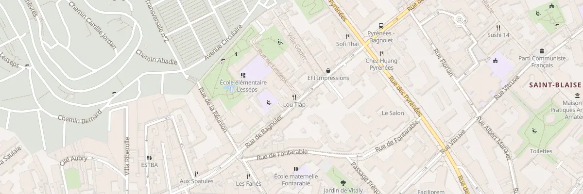 Plan du 81 Rue de Bagnolet à Paris 20e Arrondissement