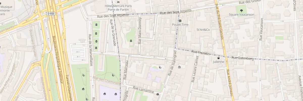 Plan du 16 Rue Béranger au Pré-Saint-Gervais