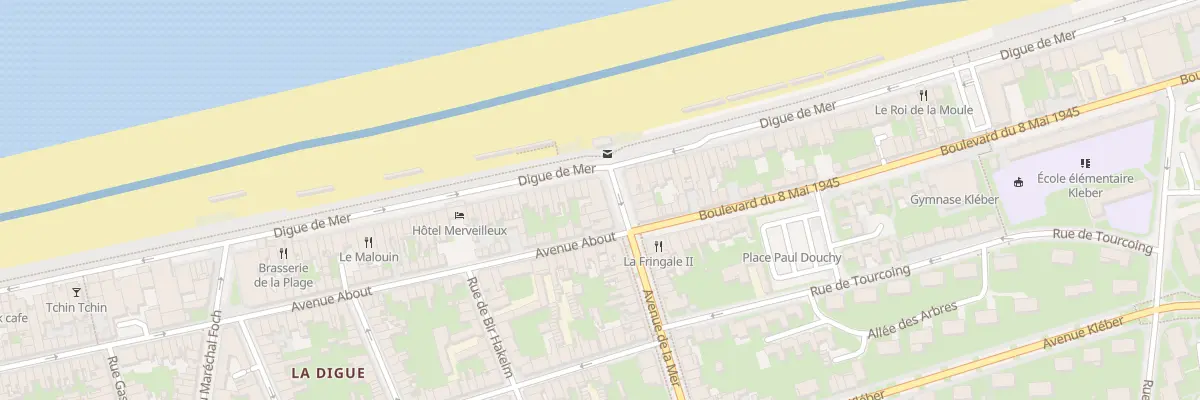 Plan du 2 Av de la Mer à Dunkerque