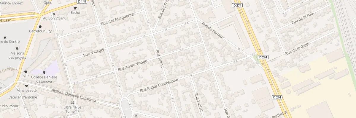 Plan du 11 Rue André Visage à Vitry-sur-Seine