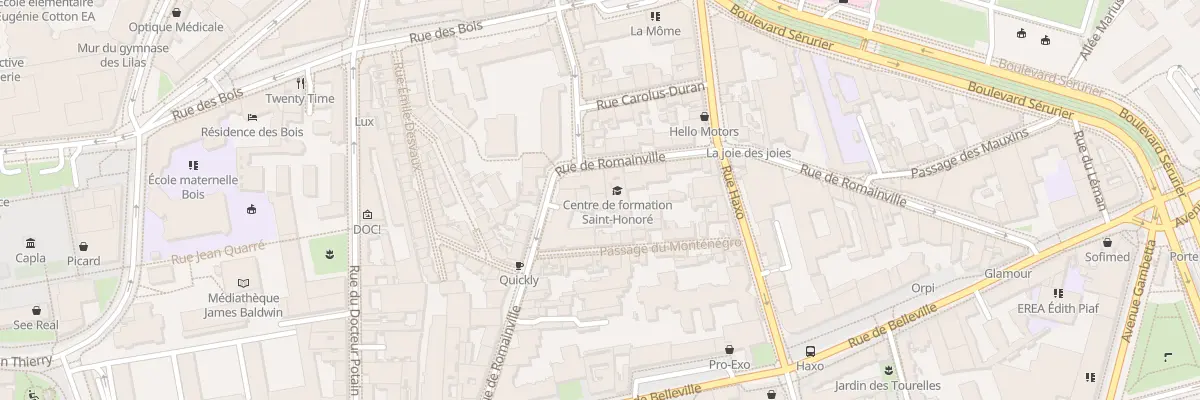 Plan du 36 Rue de Romainville à Paris 19e Arrondissement