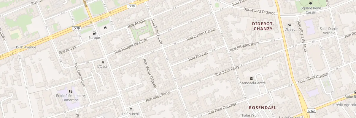 Plan du 1 Rue Floquet à Dunkerque