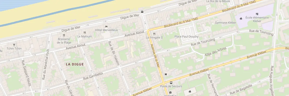 Plan du 22 Av de la Mer à Dunkerque