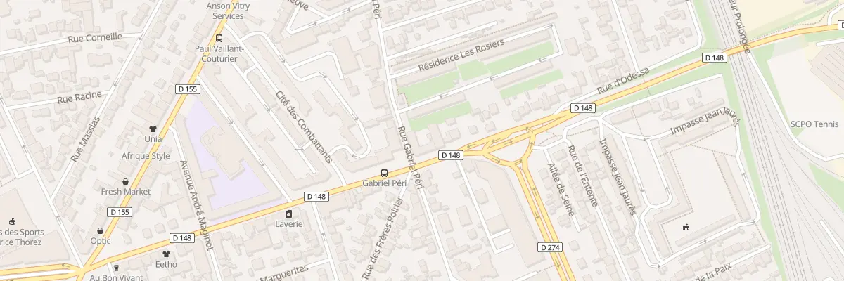 Plan du 170 Rue Gabriel Péri à Vitry-sur-Seine