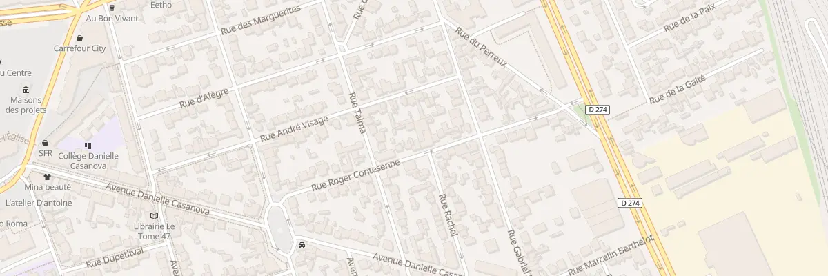 Plan du 8 Rue Roger Contesenne à Vitry-sur-Seine