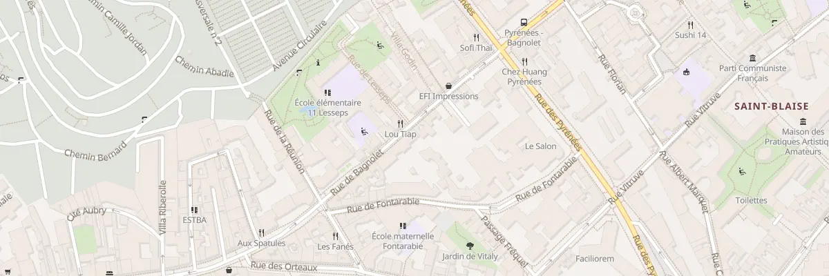 Plan du 76 Rue de Bagnolet à Paris 20e Arrondissement