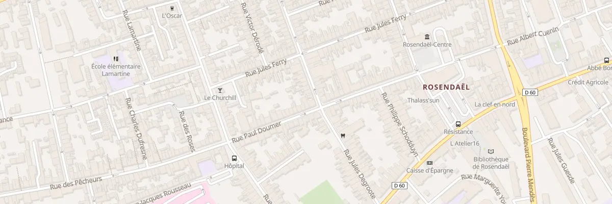 Plan du 33 Rue Paul Doumer à Dunkerque