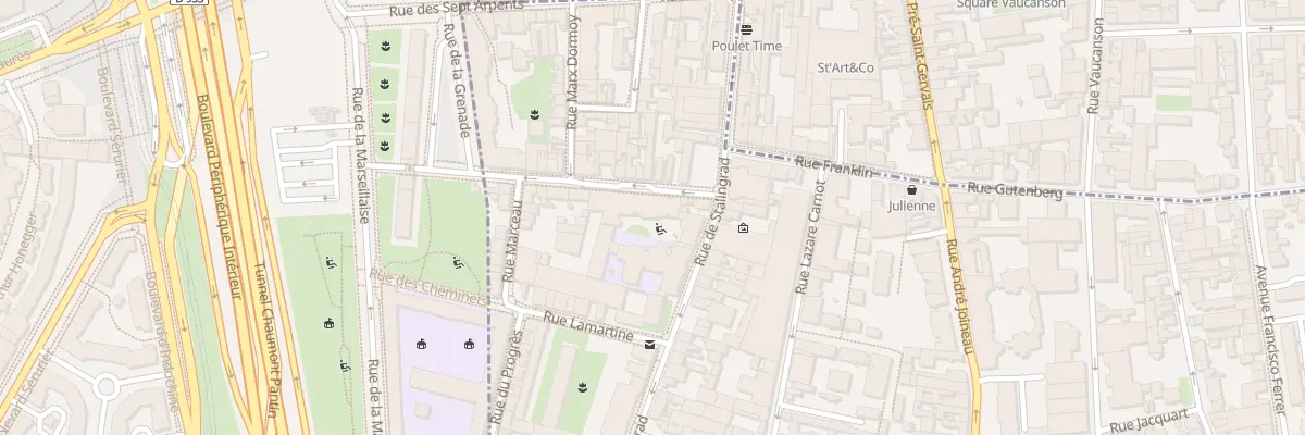 Plan du 1 Rue Béranger au Pré-Saint-Gervais