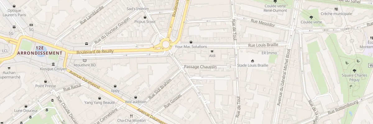 Plan du 1 Pas Chaussin à Paris 12e Arrondissement