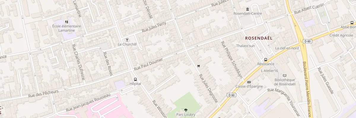 Plan du 30 Rue Paul Doumer à Dunkerque