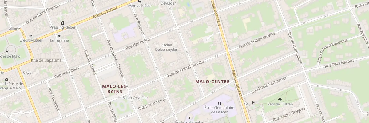 Plan du 100 Rue Bir Hakeim à Dunkerque