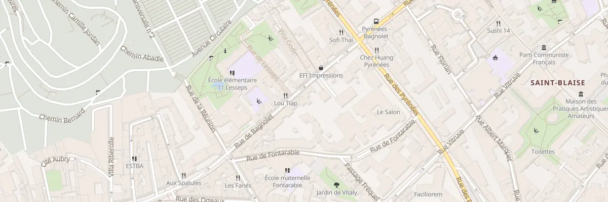 Plan du 78 Rue de Bagnolet à Paris 20e Arrondissement