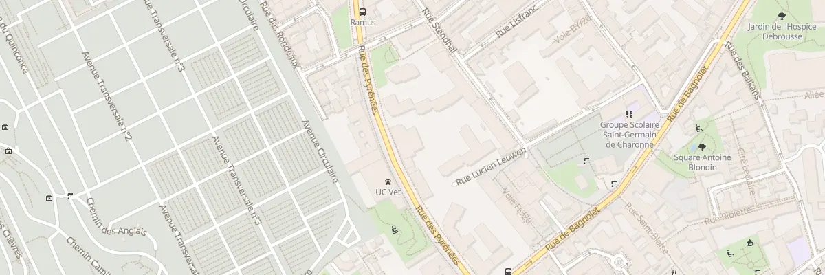 Plan du 164 Rue des Pyrénées à Paris 20e Arrondissement