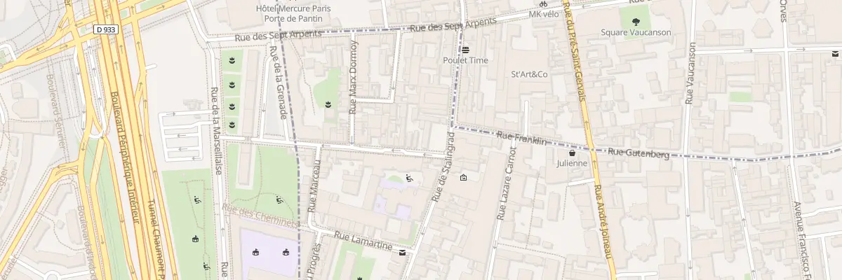 Plan du 6 Rue Béranger au Pré-Saint-Gervais